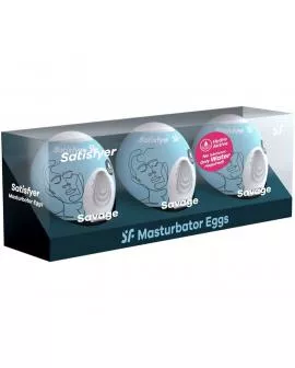 SATISFYER - 3 MASTURBATOR EIER SAVAGE