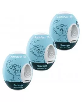 SATISFYER - 3 MASTURBATOR EIER SAVAGE