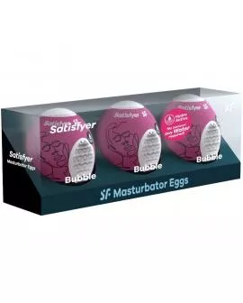 SATISFYER - 3 MASTURBATOR EIER BUBBLE