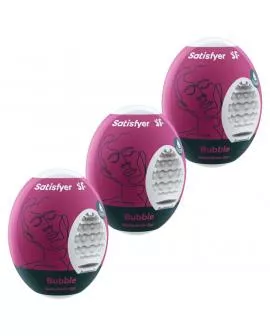 SATISFYER - 3 MASTURBATOR EIER BUBBLE