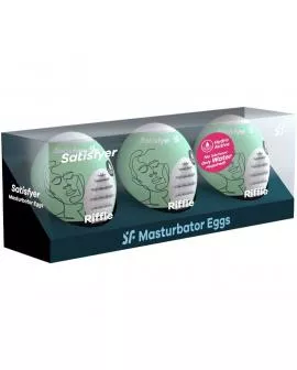 SATISFYER - 3 MASTURBATOR EIER RIFFLE
