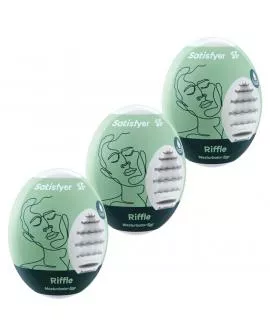SATISFYER - 3 MASTURBATOR EIER RIFFLE