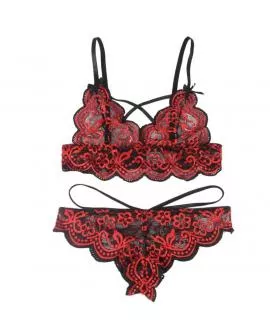 SUBBLIME - Zweiteiliges Spitzen-Set Oberteil und Höschen