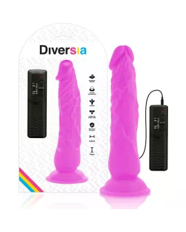 Diversia Flexibler Vibrierender Dildo Lila 21 cm - Ø 4,9 cm