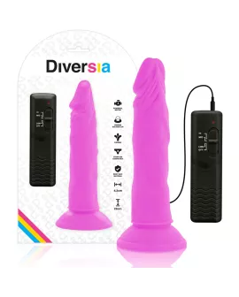 Diversia Flexibler Vibrierender Dildo Lila 23 cm - Ø 4,3 cm