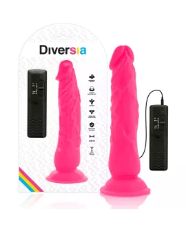 Diversia - Flexibler Vibrations-Dildo Rosa 21 cm - Ø 4,9 cm