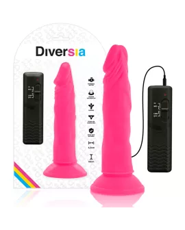 Diversia - Flexibler Vibrations-Dildo Rosa 23 cm - Ø 4,3 cm