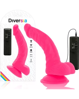 Diversia Flexibler Vibro-Dildo Rosa 21,5 cm - Ø 4,5 cm