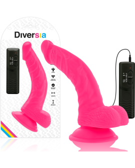 Diversia Flexibler Vibro-Dildo Rosa 21,5 cm - Ø 4,5 cm