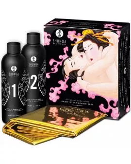 SHUNGA - ORIENTALISCHES KÖRPER-ZU-KÖRPER-EROTISCHES MASSAGEGEL ERDBEER UND CAVA