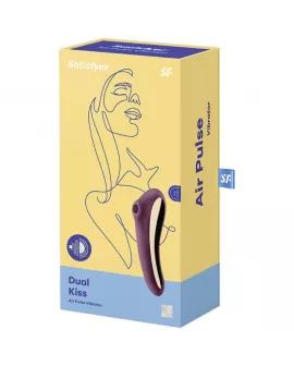 SATISFYER - DUAL KISS AIR PULSE VIBRATOR WEINROT
