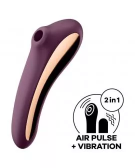 SATISFYER - DUAL KISS AIR PULSE VIBRATOR WEINROT