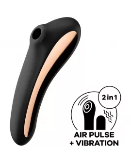 SATISFYER - DUAL KISS AIR PULSE VIBRATOR SCHWARZ