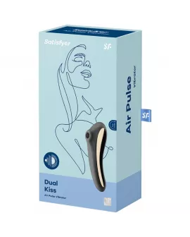 SATISFYER - DUAL KISS AIR PULSE VIBRATOR SCHWARZ