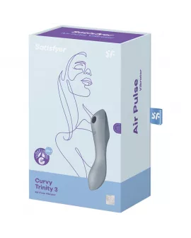 SATISFYER - CURVY TRINITY 3 AIR PULSE VIBRATOR GRAU