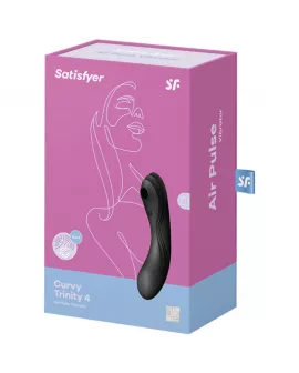 SATISFYER - CURVY TRINITY 4 AIR PULSE VIBRATOR SCHWARZ