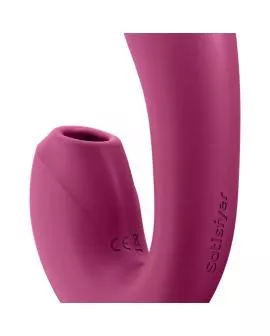 SATISFYER - SUNRAY STIMULATOR UND VIBRATOR APP ROT