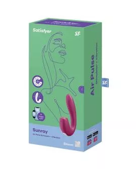 SATISFYER - SUNRAY STIMULATOR UND VIBRATOR APP ROT
