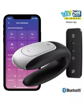 Satisfyer Double Fun Partner Vibrator - Schwarz