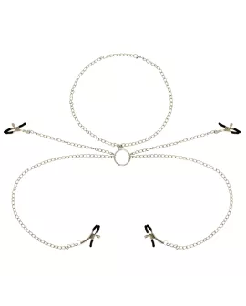 OHMAMA - Fetisch 4 Nippelklemmen mit Kette