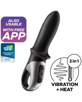 Satisfyer Hot Passion Anal Vibrator App - Schwarz