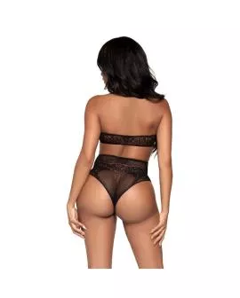 LEG AVENUE - Neckholder Crop-Top Tanga Set Einheitsgröße