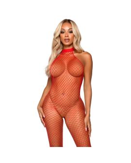 Leg Avenue Le Frivole Bodystocking - Racer-Hals Rot