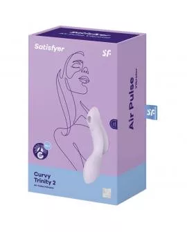 SATISFYER - CURVY TRINITY 2 AIR PULSE VIBRATOR LILA