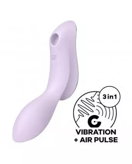 SATISFYER - CURVY TRINITY 2 AIR PULSE VIBRATOR LILA