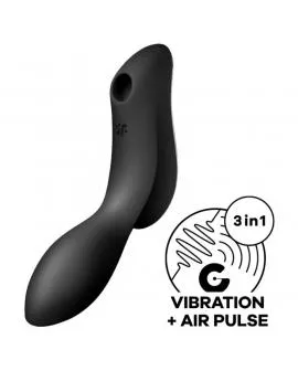 SATISFYER - CURVY TRINITY 2 AIR PULSE VIBRATOR SCHWARZ