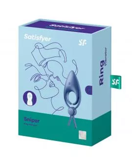 SATISFYER - SNIPER RINGVIBRATOR BLAU