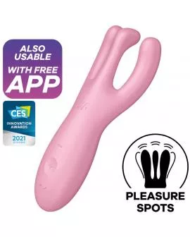 SATISFYER - THREESOME 4 VIBRATORAPP ROSA