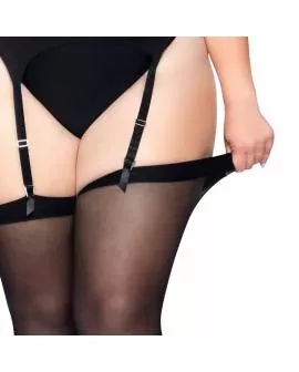 LEG AVENUE - SCHWARZE STRÜMPFE PLUS