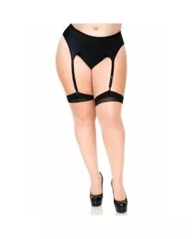 Leg Avenue - Plus Lycra 2-Ton Strümpfe mit Rückennaht