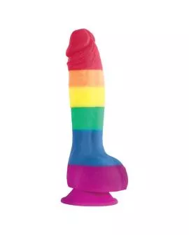 PRIDE - Bunter LGBT-Flaggen-Dildo 15 cm
