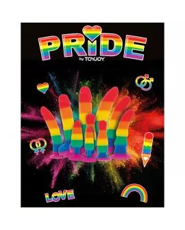 PRIDE - Bunter LGBT-Flaggen-Dildo 15 cm