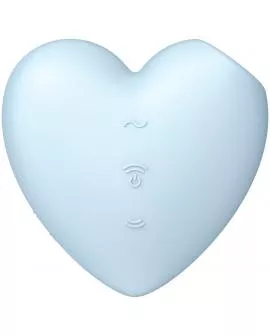 SATISFYER - CUTIE HEART AIR PULSE STIMULATOR & VIBRATOR BLAU