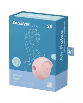 SATISFYER - SUGAR RUSH AIR PULSE STIMULATOR & VIBRATOR ROSA