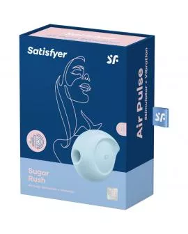 SATISFYER - SUGAR RUSH AIR PULSE STIMULATOR & VIBRATOR BLAU