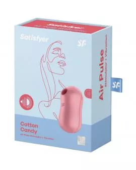 SATISFYER - COTTON CANDY AIR PULSE STIMULATOR & VIBRATOR ROSA