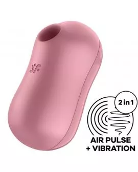 SATISFYER - COTTON CANDY AIR PULSE STIMULATOR & VIBRATOR ROSA