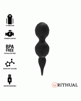 RITHUAL - NISHA - WIEDERAUFLADBARE VIBRIERENDE KEGELBLLE SCHWARZ