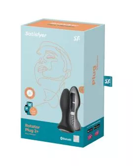 SATISFYER - ROTATOR PLUG 2+ VIBRIERENDE PLUGAPP SCHWARZ