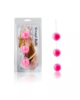 BAILE - Rosa gestreifte Analkugeln aus ABS