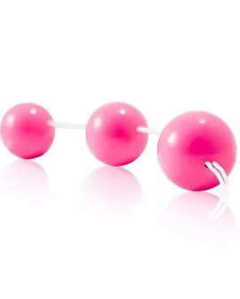 BAILE - Rosa gestreifte Analkugeln aus ABS