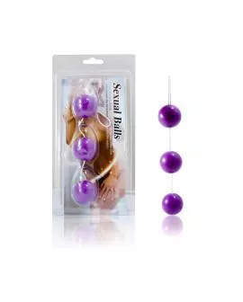 BAILE - Gestreifte Lila ABS-Analkugeln für Erotik