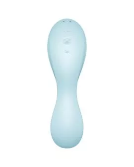 SATISFYER - CURVY TRINITY 5 AIR PULSE STIMULATOR & VIBRATOR APP BLAU