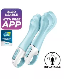 Satisfyer Air Pump 5+ - Aufblasbarer G-Punkt-Vibrator - Blau