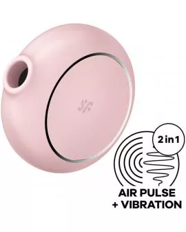 SATISFYER - PRO TO GO 3 DOPPELTER LUFTPULSSTIMULATOR & VIBRATOR ROSA