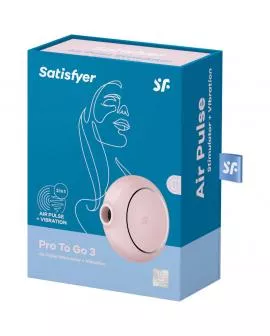 SATISFYER - PRO TO GO 3 DOPPELTER LUFTPULSSTIMULATOR & VIBRATOR ROSA